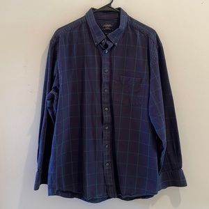 CHARLES TYRWHITT Twill Windowpane Classic Fit Button Down Long Sleeve Shirt